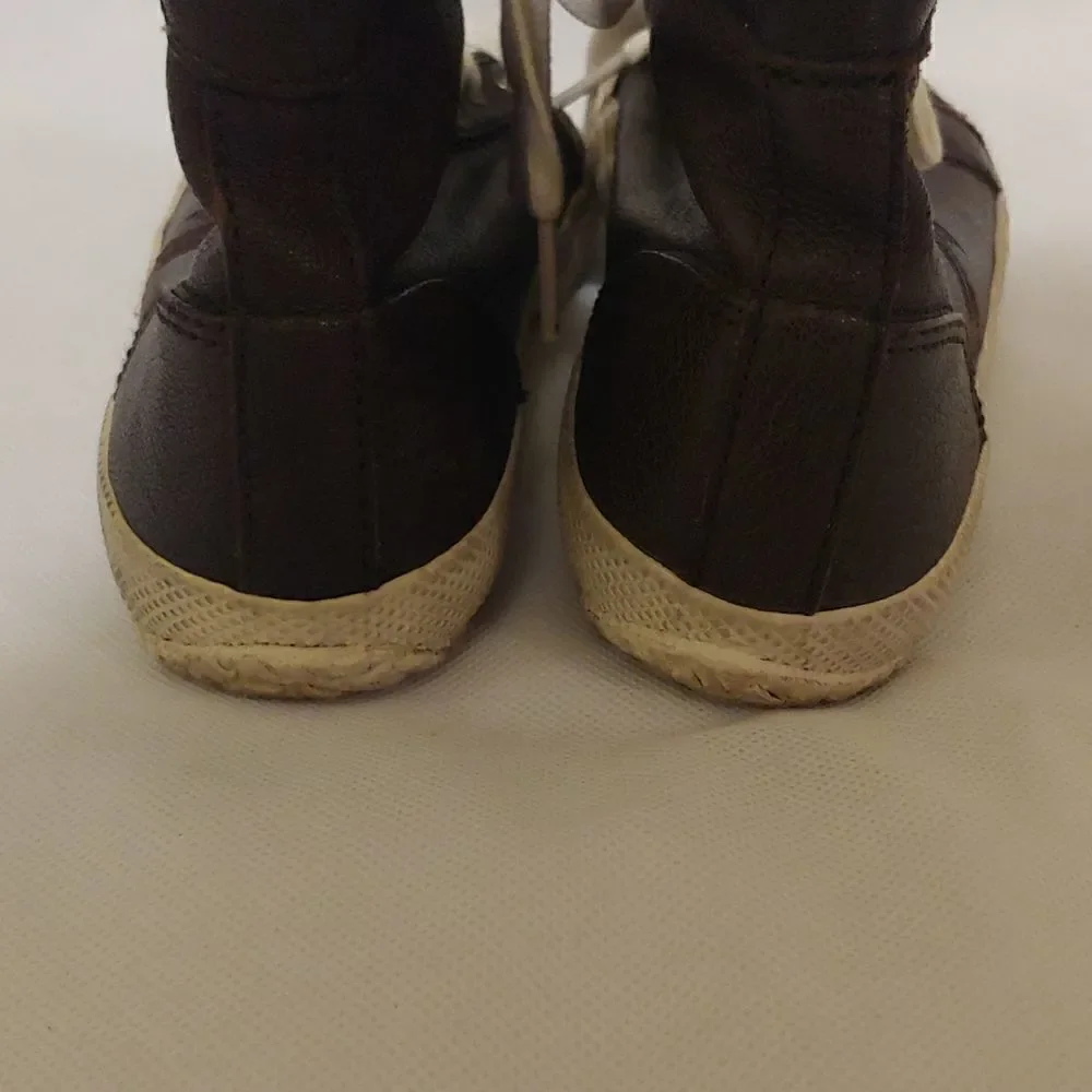 Frye Kira High top dark brown sneakers Size 6M